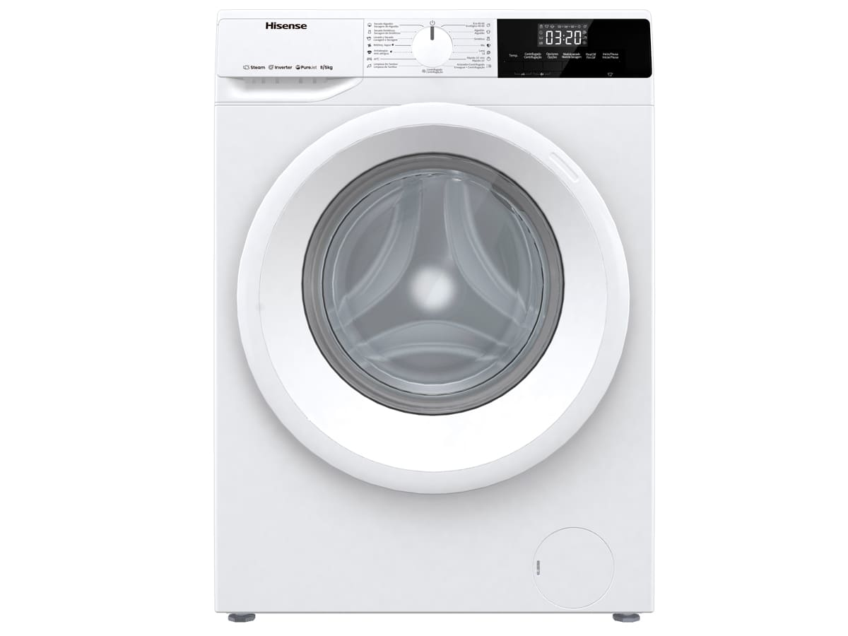 Hisense WDQE8014EVJM washer dryer Freestanding Front-load White
