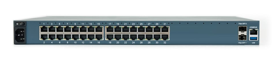 ZPE Nodegrid Serial Console - S Series 32-port unit, Dual DC, Switchable Pinouts, 2-Cores