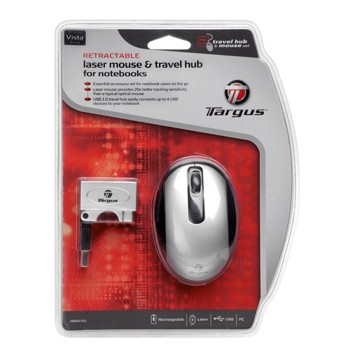 Targus Retractable Laser Mouse & Travel Hub