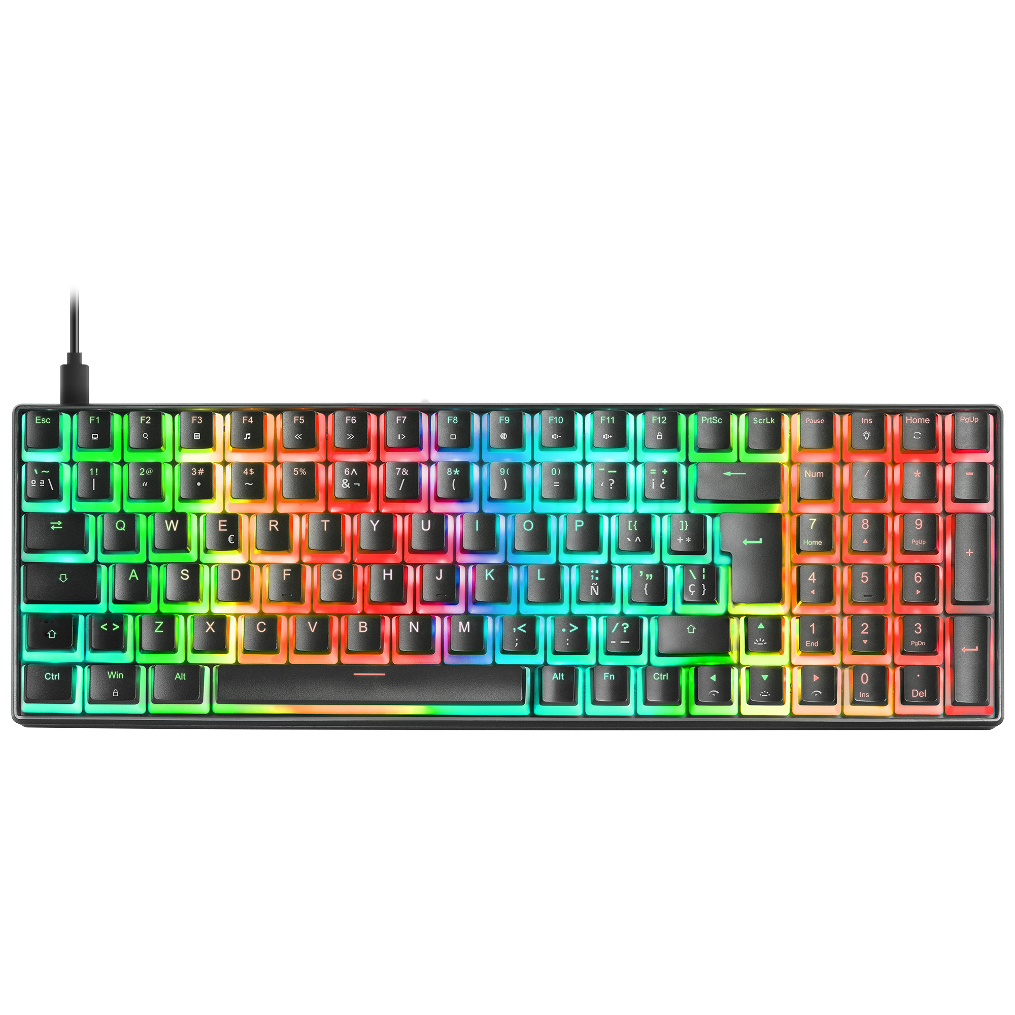Mars Gaming MKULTRA Mechanical Keyboard Black RGB Compact 96% Switch Outemu SQ Blue Spanish – image 7