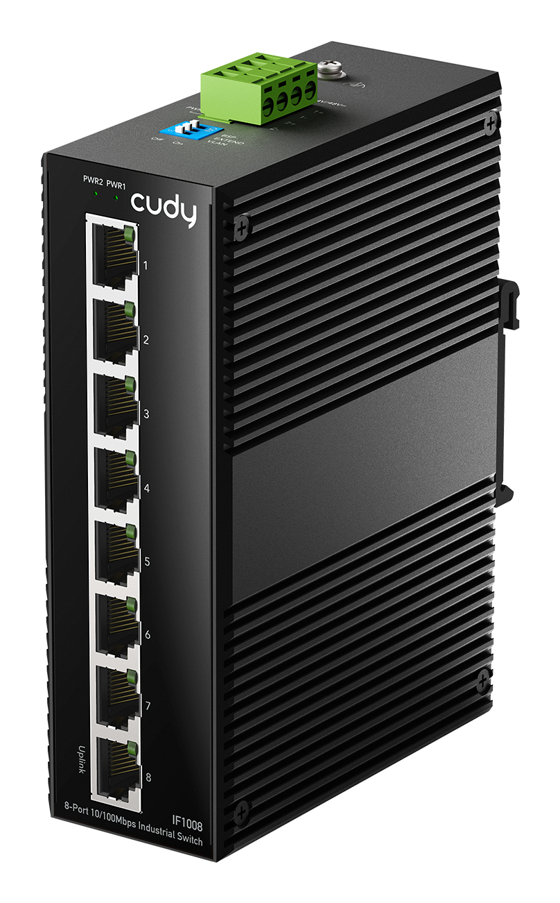 Cudy IF1008 network switch Unmanaged Fast Ethernet (10/100) Black
