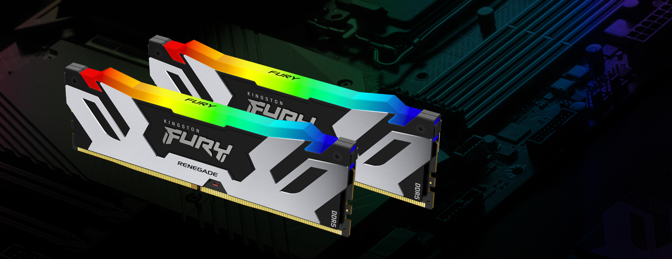 Memoria RAM Kingston FURY Renegade RGB - DDR5 - 16GB - 6800MHz - UDIMM - para PC - KF568C36RSA-16