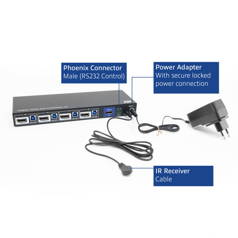 ACT 4-Port DisplayPort 4K@60Hz KVM switch – image 8