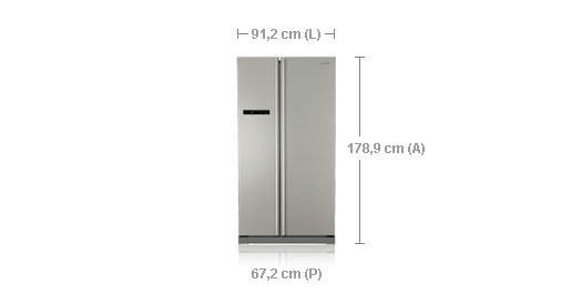 Samsung RSA1STTC side-by-side refrigerator Freestanding – image 3