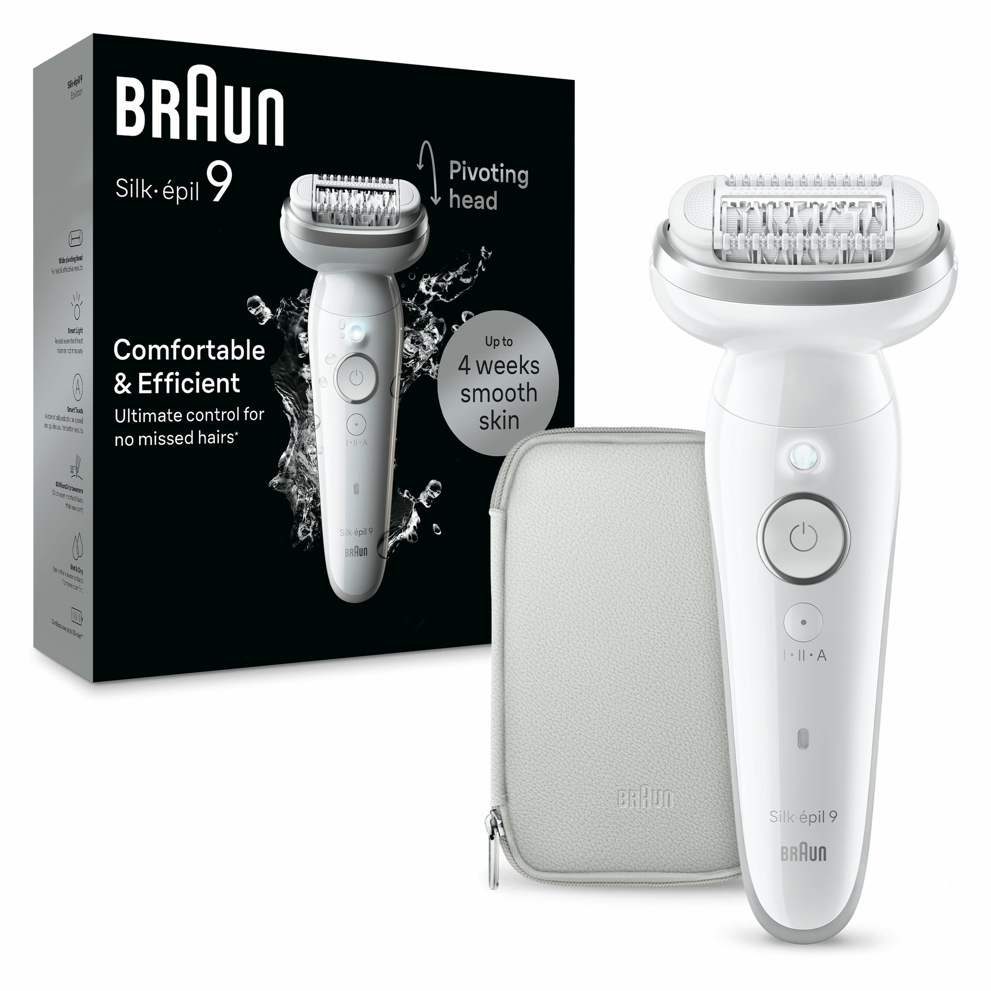 Braun Silk-épil 9 9-011 40 tweezers Silver, White