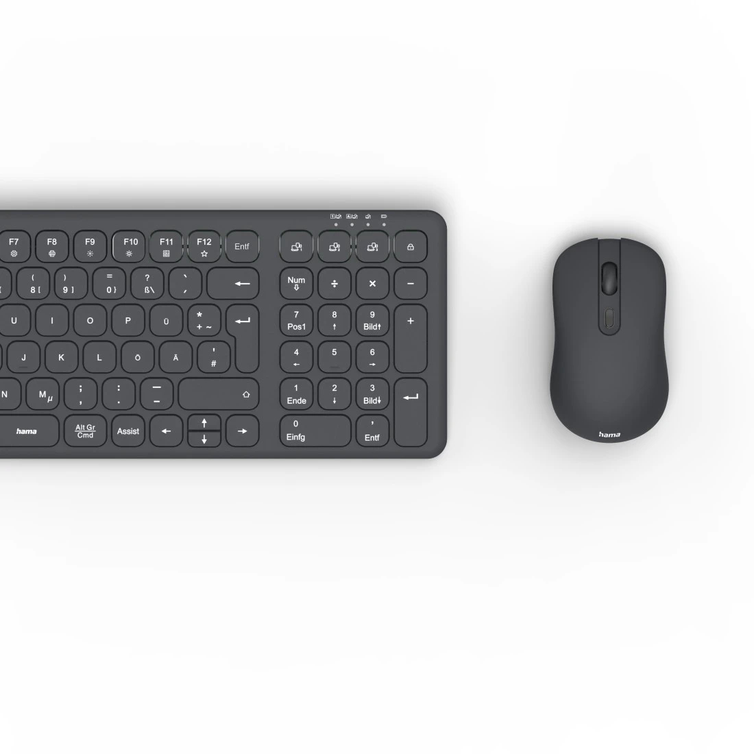 Hama WKM-300 keyboard Mouse included Office RF Wireless + Bluetooth QWERTZ German Black – image 4