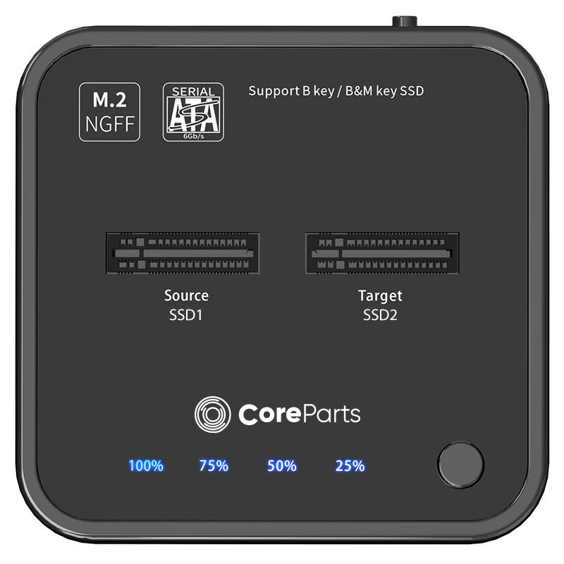 CoreParts MS-CLONER-SATA storage drive docking station Black – image 3