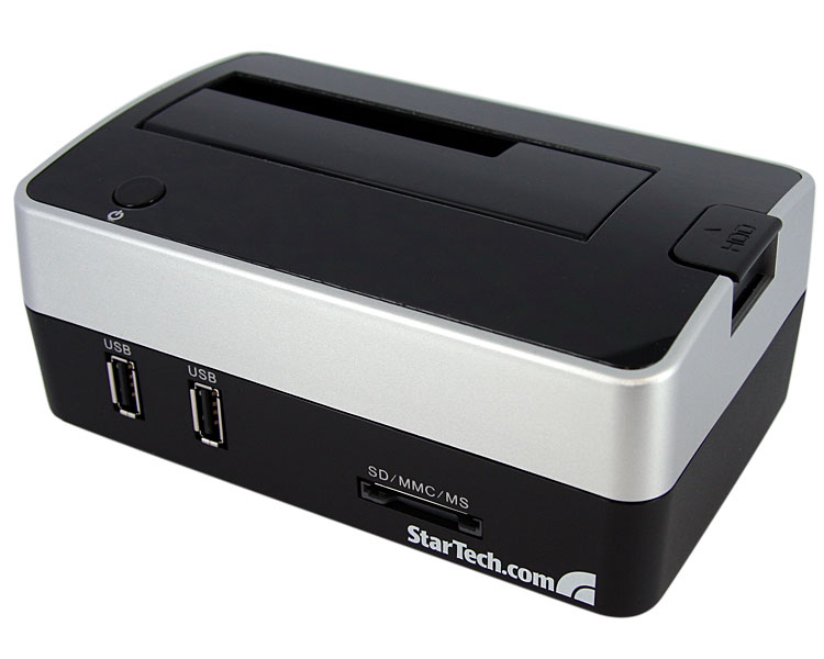 StarTech.com SATDOCKCRH laptop dock/port replicator Black, Silver – image 1