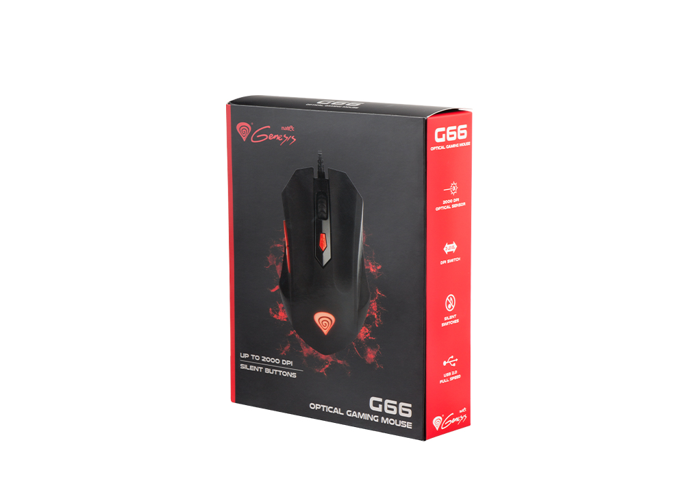 GENESIS G66 mouse Gaming Right-hand USB Type-A Optical 2000 DPI – image 2