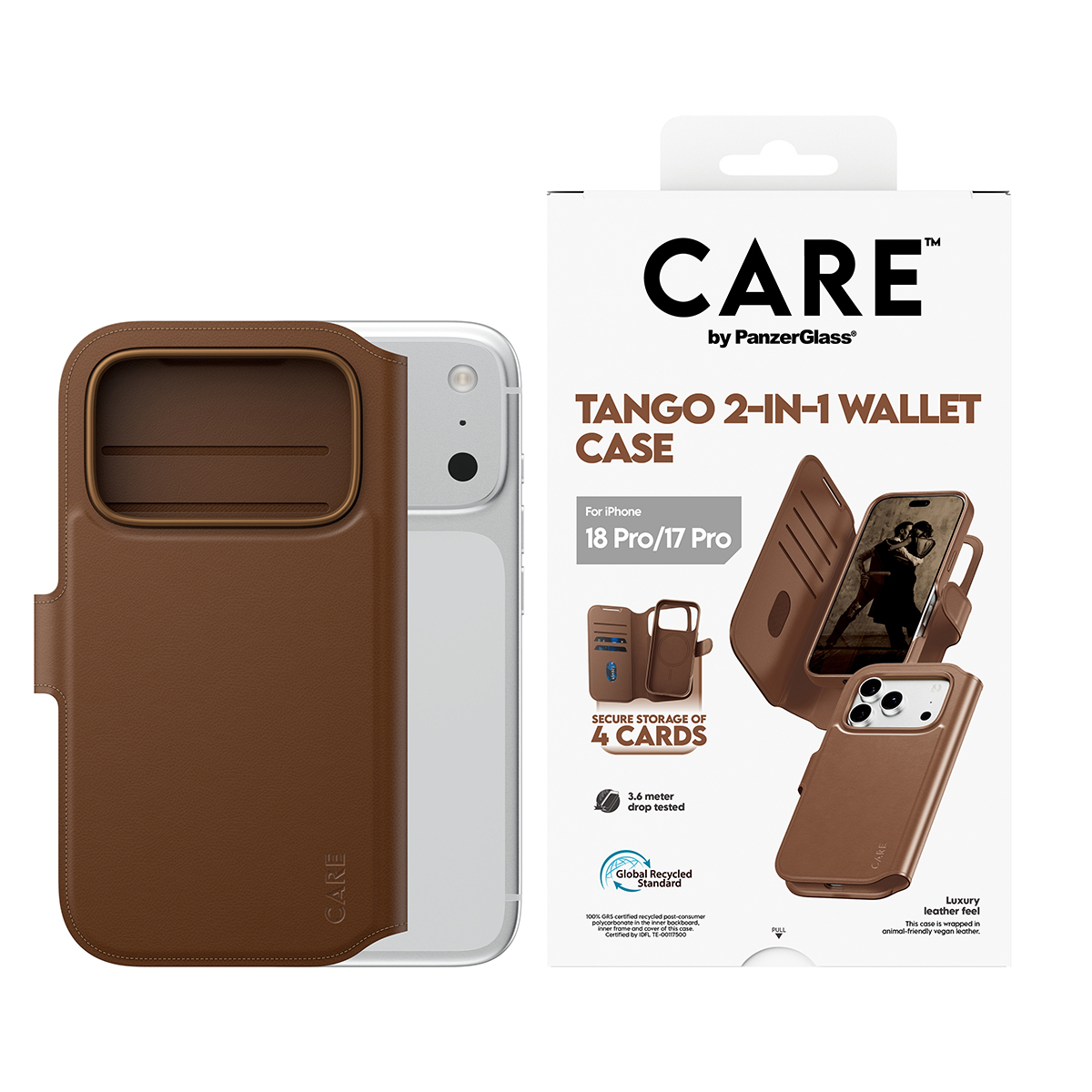 PanzerGlass CARE™ by PanzerGlass® Tango 2-in-1 Wallet Case Brown w. MagSafe iPhone 18 Pro | 17 Pro – image 2