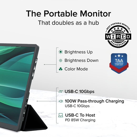 Plugable Technologies USBC-PDMON portable TV/monitor Portable monitor Black – image 2