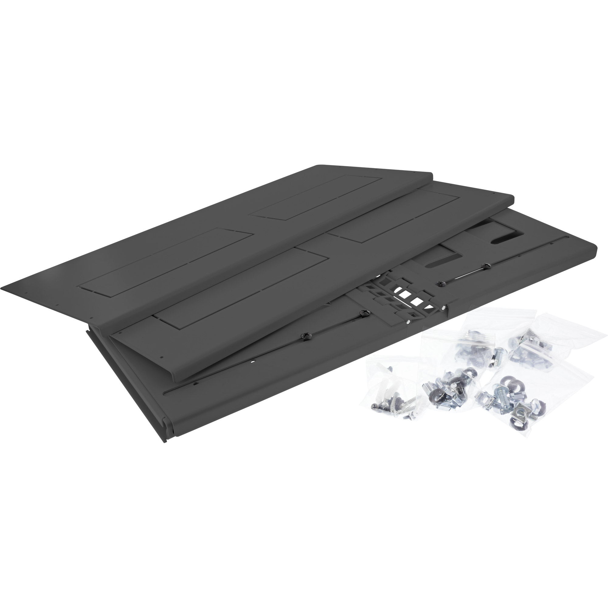 InLine 19" foldable rack, 4U, 24-40cm depth, with cover, black – image 3