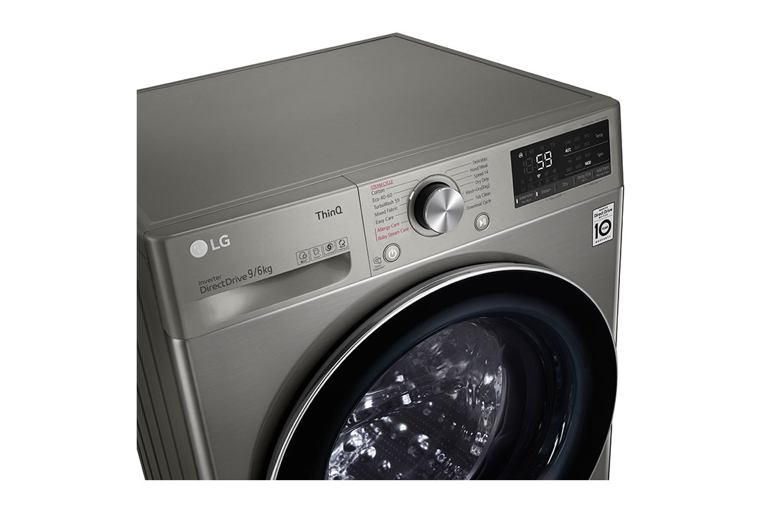 LG F4DV509S2TE washer dryer Freestanding Front-load Chrome – image 3