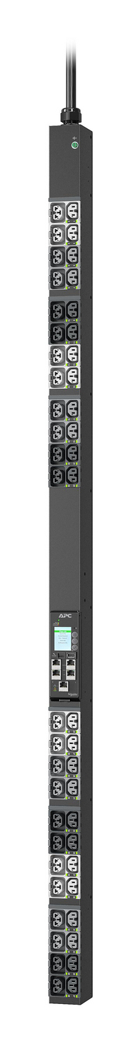 APC NetShelter Rack PDU Advanced - Gen 2 - power distribution unit (rack-mountable) - switched, metered, 11kW, 400V, 16A, or, 415V, 20A, 520P6 - AC 400/415 V - 11.5 kW - 11500 VA - 3-phase - Ethernet 10/100/1000, USB - input: IEC 60309 3P+N+PE - output connectors: 48 (24 x IEC 60320 C13/C15/C19/C21, 24 x IEC 60320 C13/C15) - 0U - 3 m cord - black - TAA Compliant
