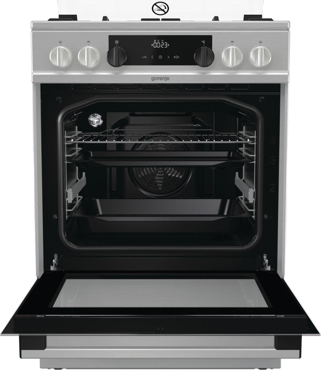 Gorenje KS6350XF cooker Freestanding cooker Electric Gas Stainless steel – image 4
