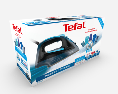 Tefal FV1611CH iron Steam iron Ceramic soleplate Black, Blue – image 6