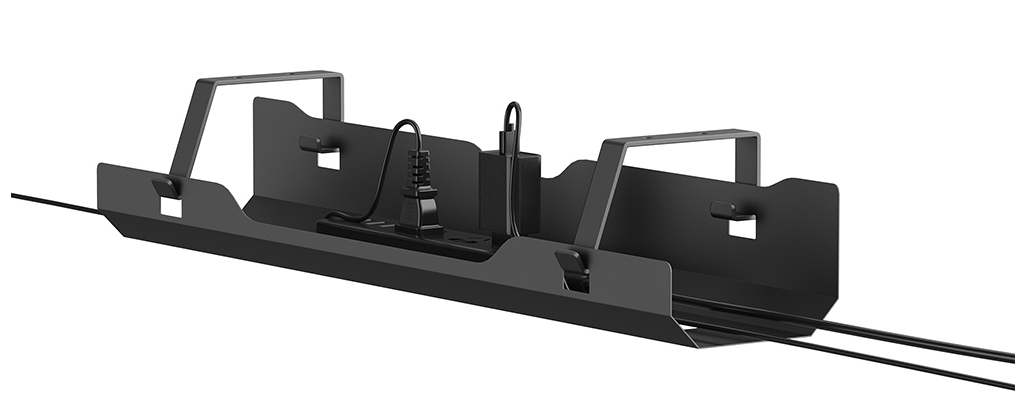 Neomounts - Cable management tray - screw-mounted, universal - under-desk mountable - black