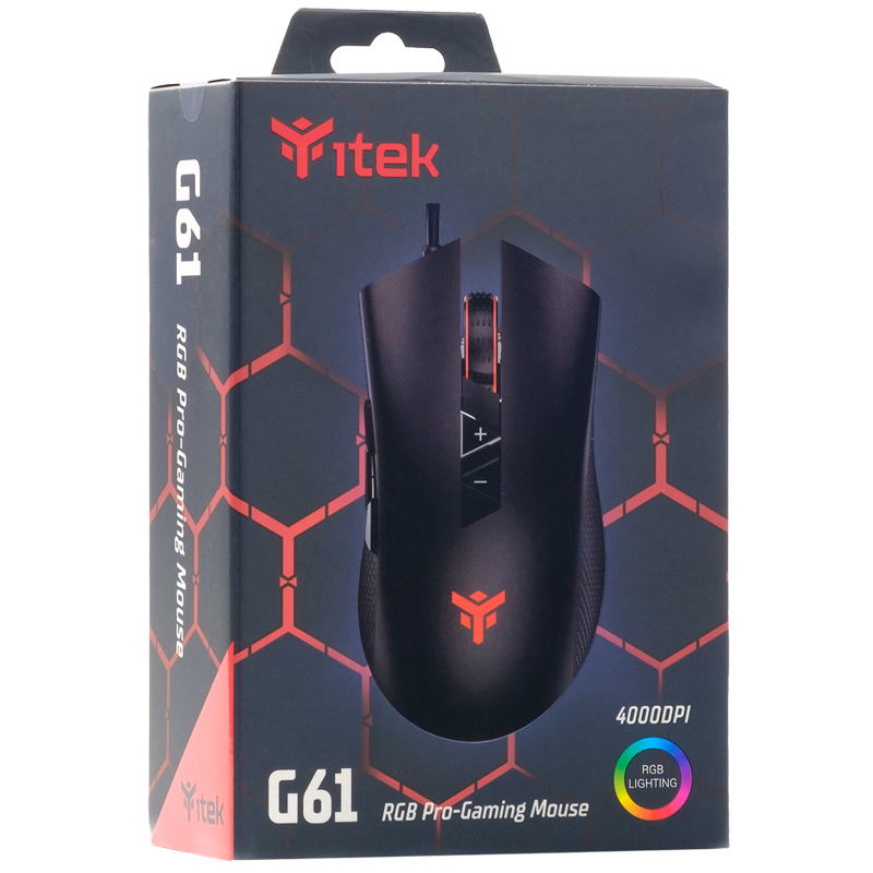 itek G61 mouse Gaming Right-hand USB Type-A Laser 4000 DPI – image 3