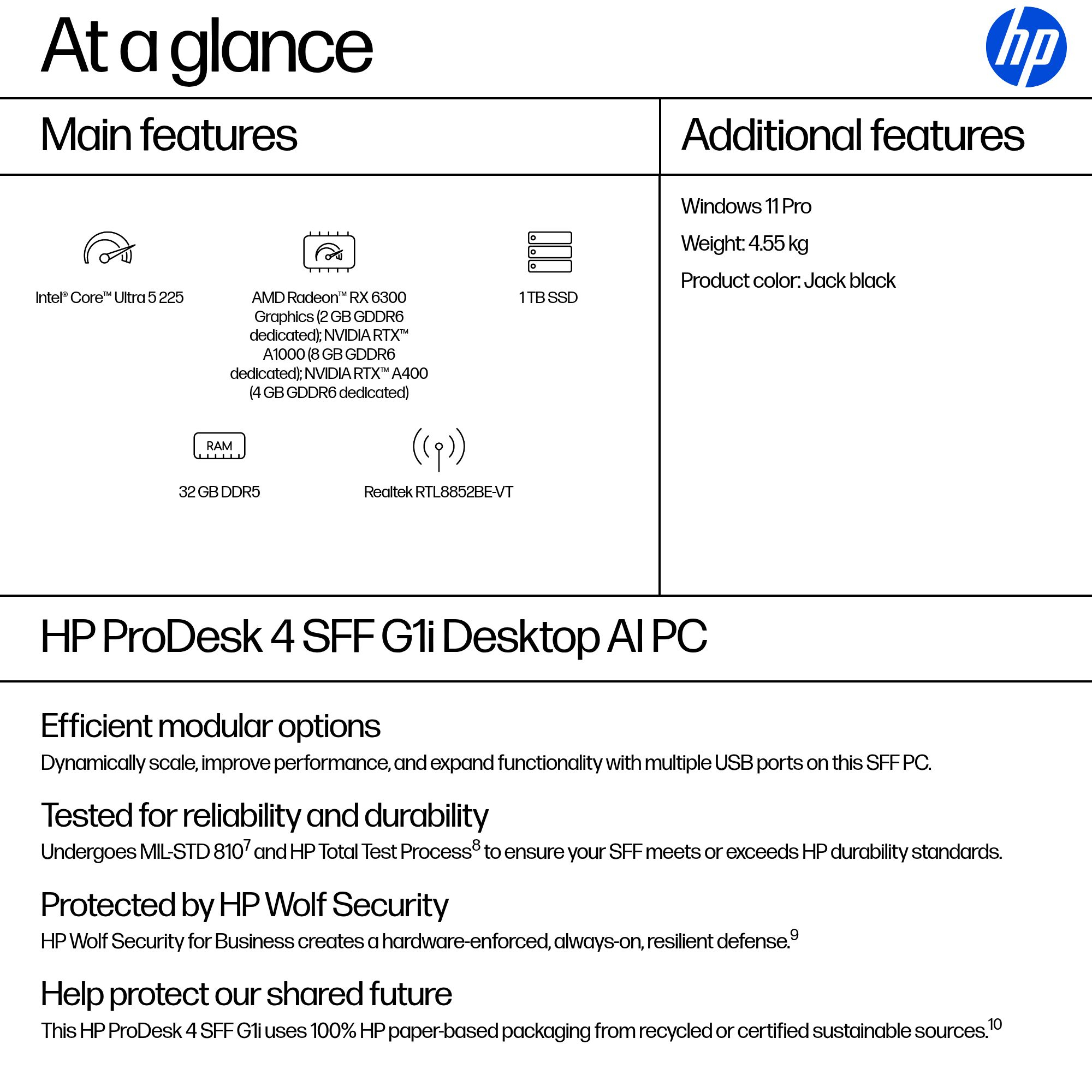 HP ProDesk 4 SFF G1i AI PC – image 3