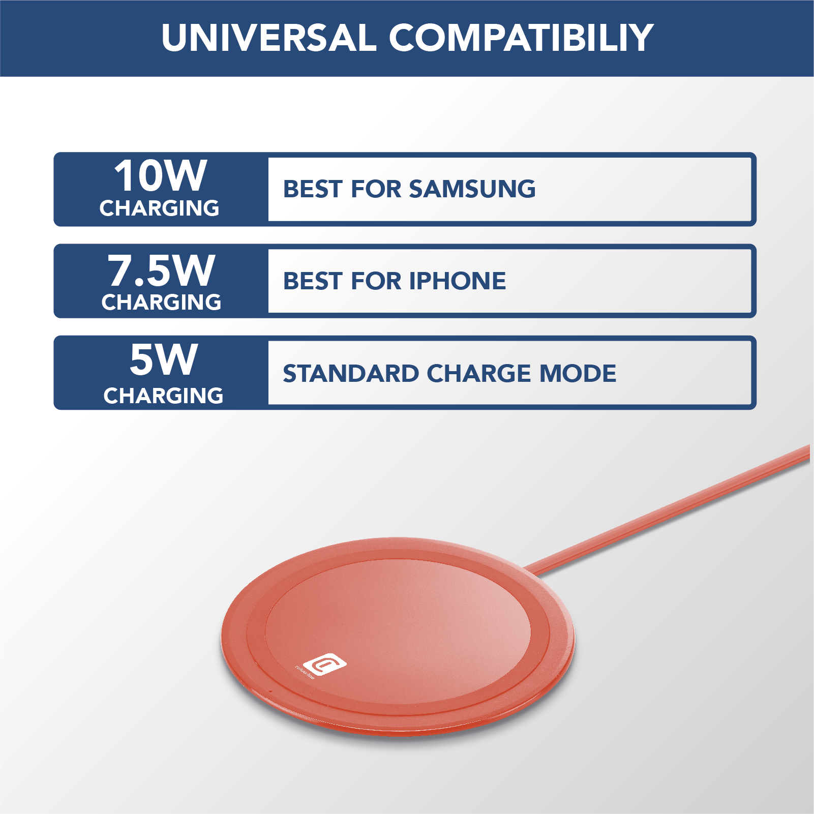Cellularline Neon Wireless Charger - Apple, Samsung and other Wireless Smartphones – image 3