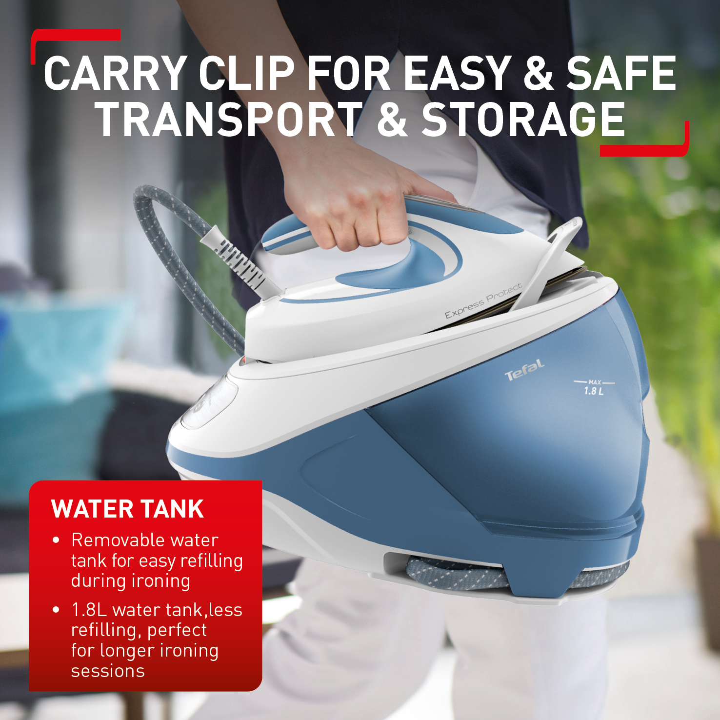 Tefal Express Protect SV9202G0 steam ironing station – image 3