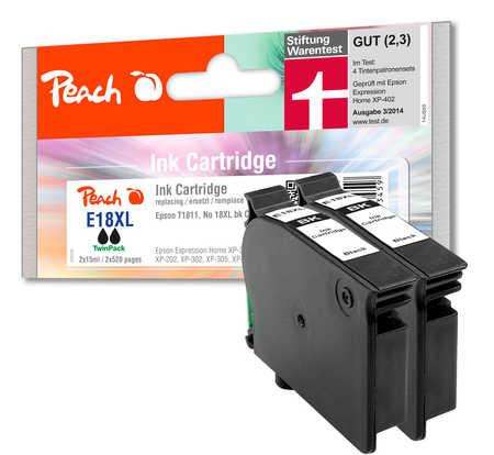 Peach 318850 ink cartridge 2 pc(s) Black