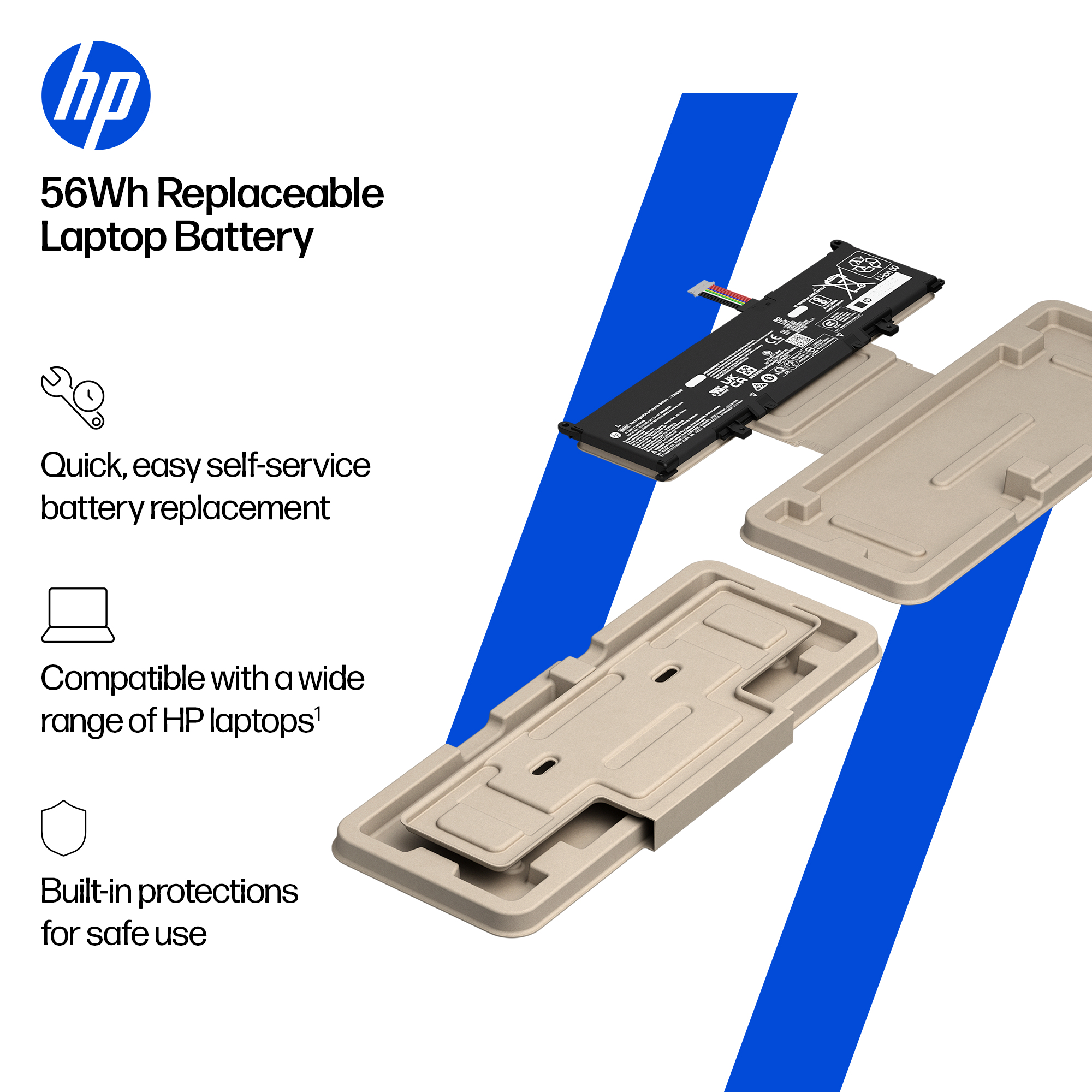 HP 56Wh Replaceable Laptop Battery – image 2