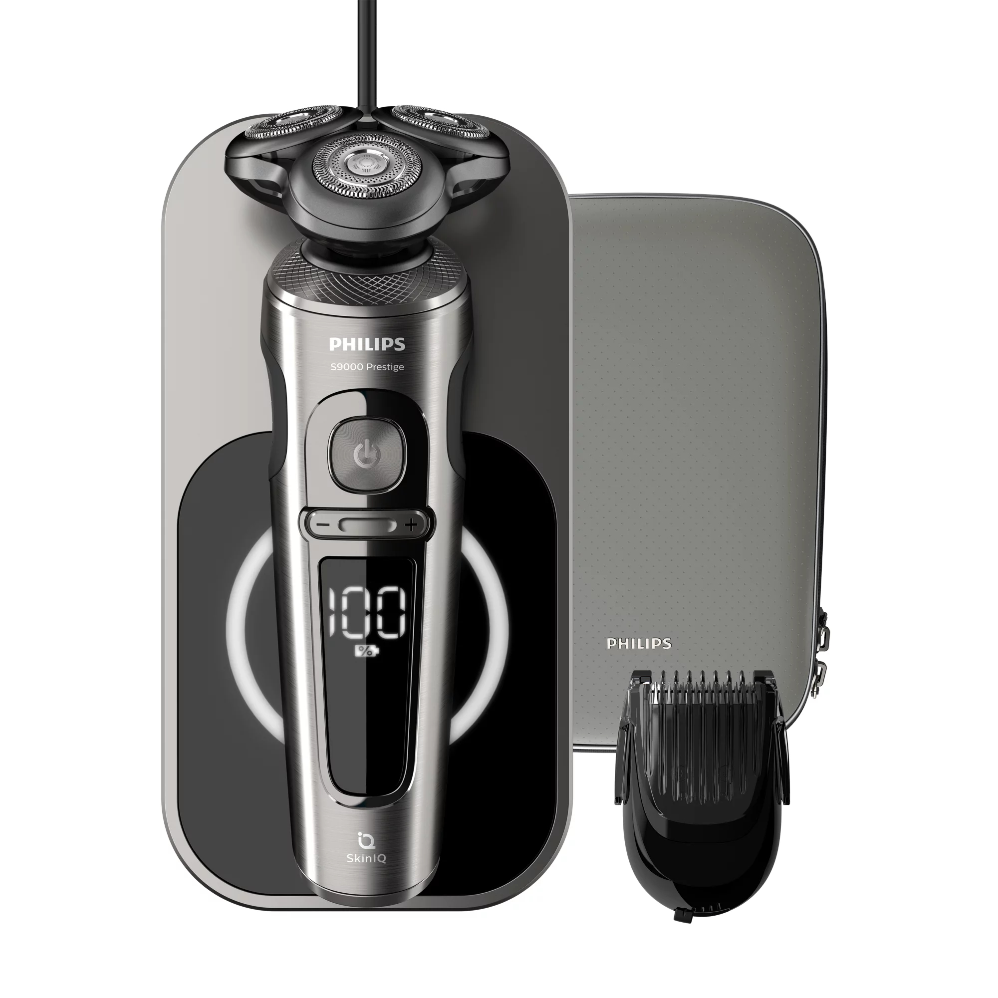 Philips SP9860/16R1 men's shaver Rotation shaver Trimmer Black, Chrome