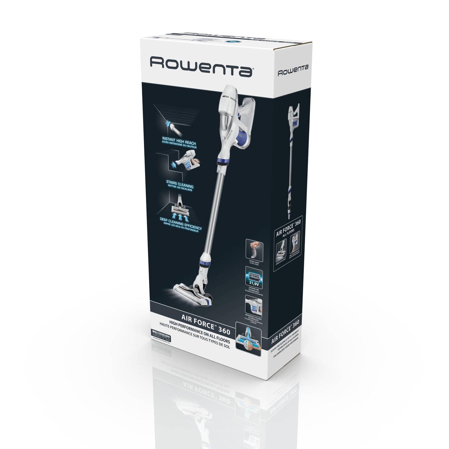 Rowenta Air Force 360 RH9037WO stick vacuum/electric broom Battery Dry Foam Bagless – image 2
