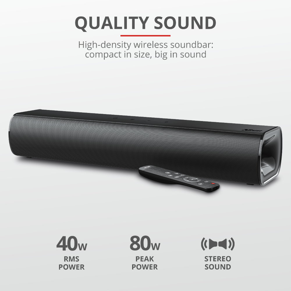 Trust 23642 soundbar speaker Black 2.0 channels – image 2
