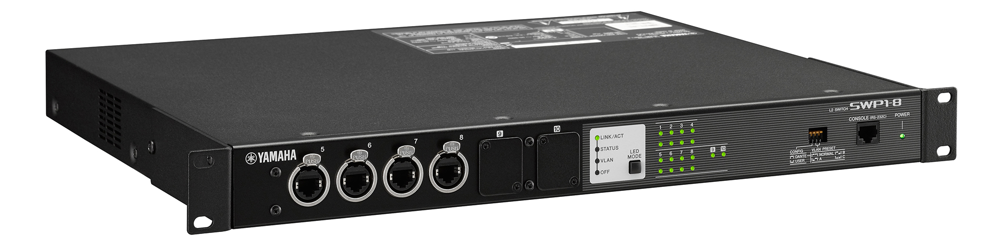 Yamaha SWP1-8 network switch Gigabit Ethernet (10/100/1000) Black – image 4