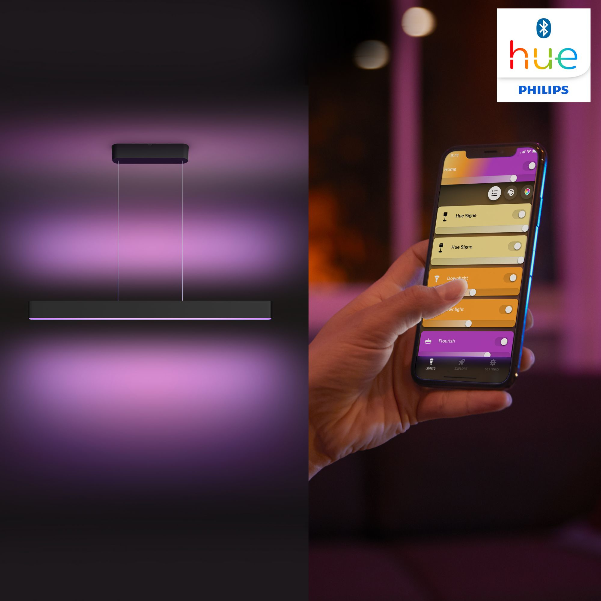 Philips by Signify Philips Hue White and colour ambience Ensis pendant light – image 8