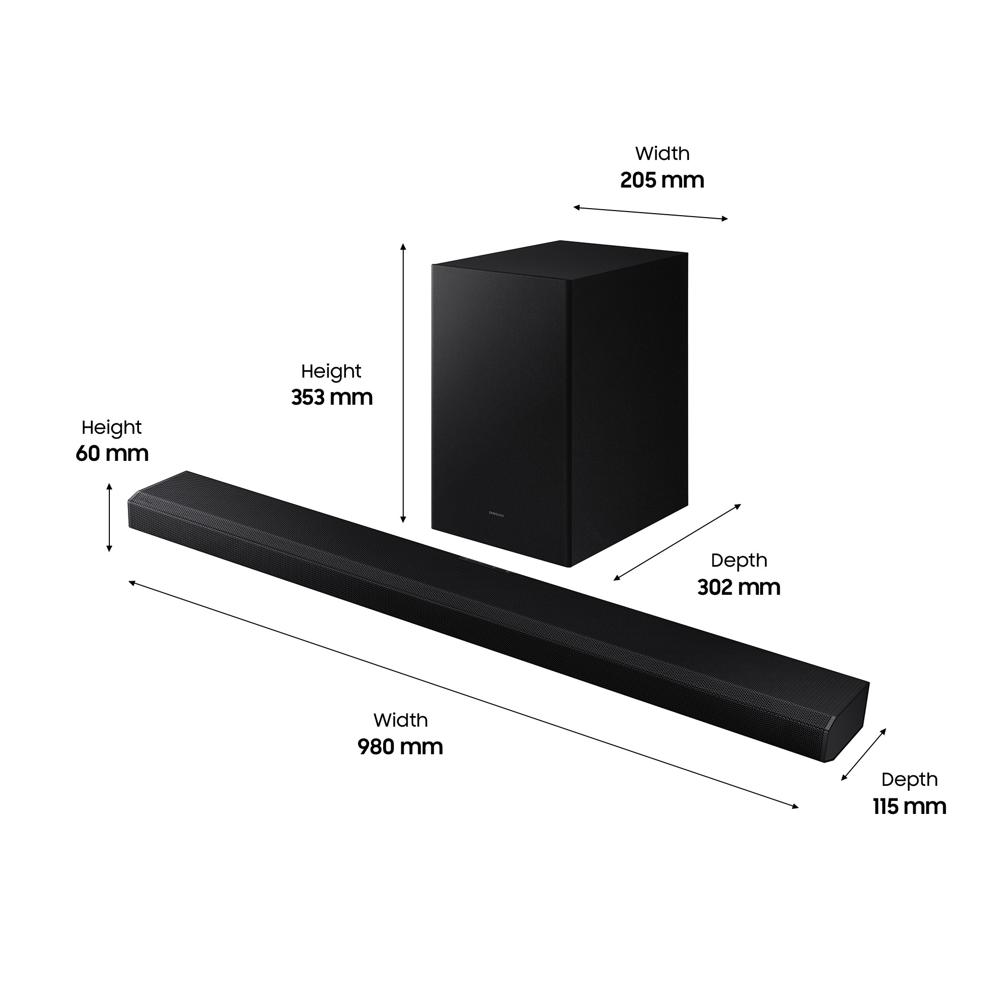 Samsung HW-Q700A/XU soundbar speaker Black 3.1.2 channels – image 2