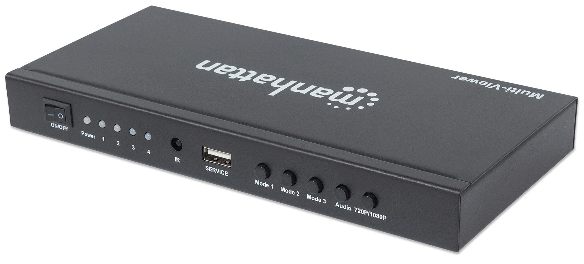 Manhattan 1080p 4-Port HDMI Multiviewer Switch, Switch with Four Inputs on One Display, Video Bandwidth Amplifier, Remote Control, Black, Three Year Warranty – image 7
