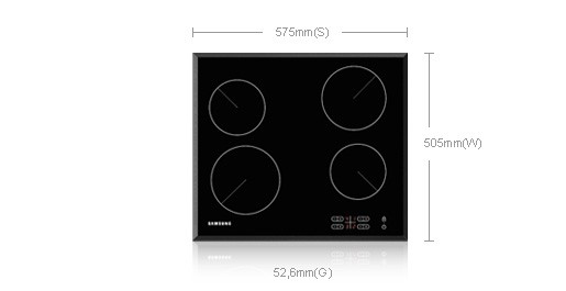 Samsung C61RACN Black Built-in Zone induction hob 4 zone(s) – image 4