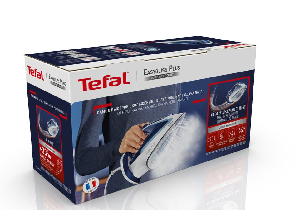 Tefal EasyGliss Plus FV5771 iron Dry & Steam iron Durilium Airglide soleplate – image 7