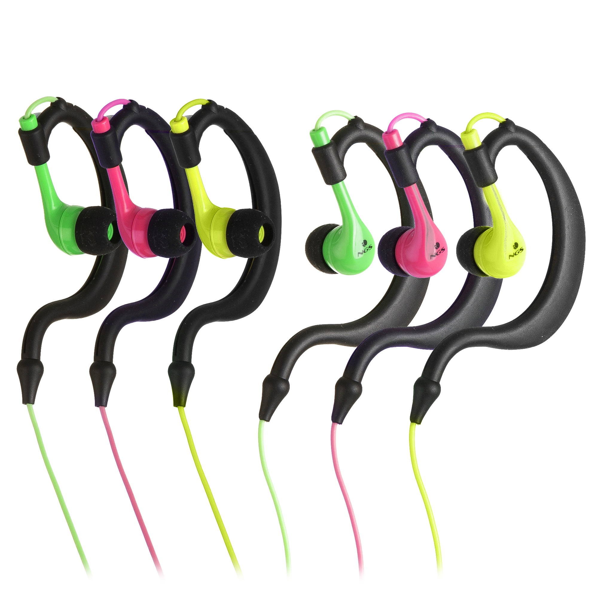 NGS Triton Headphones Wired Ear-hook Sports Black, Pink – image 5