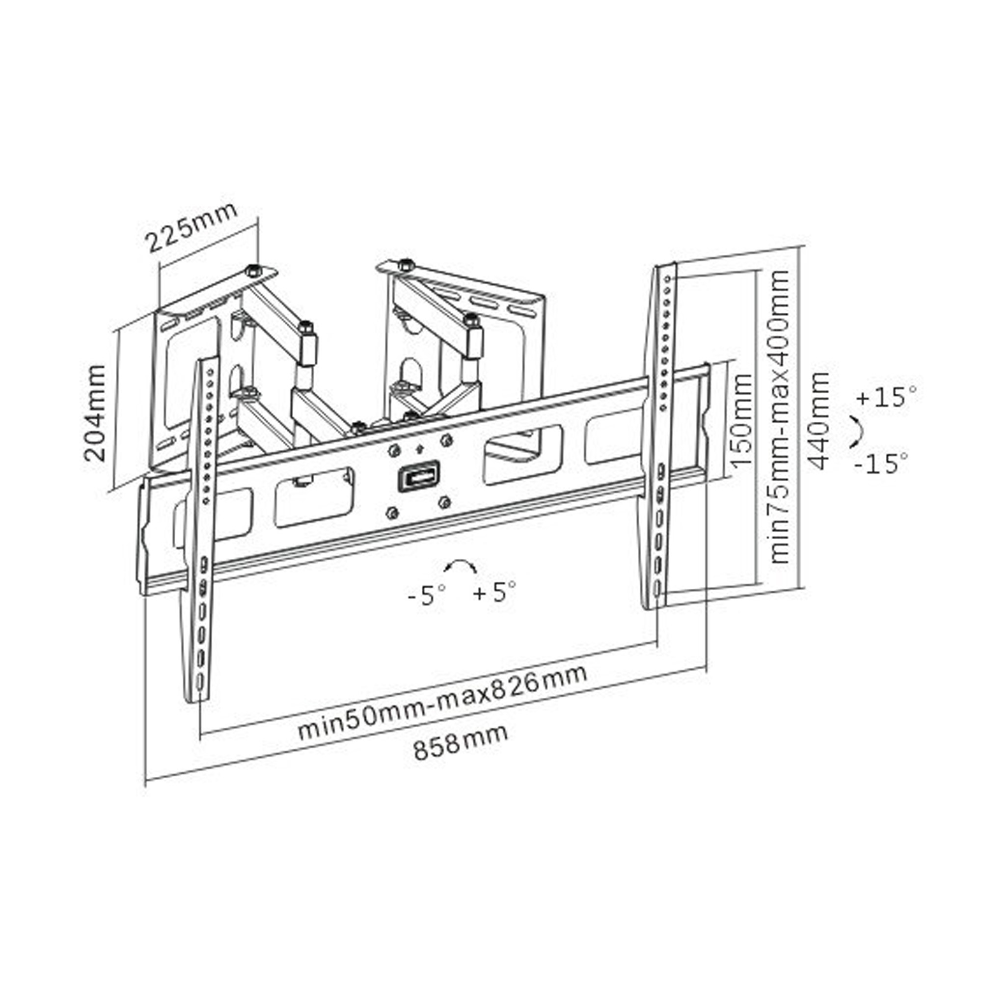 InLine Corner Wall Bracket for TFT / LED / Plasma – image 2