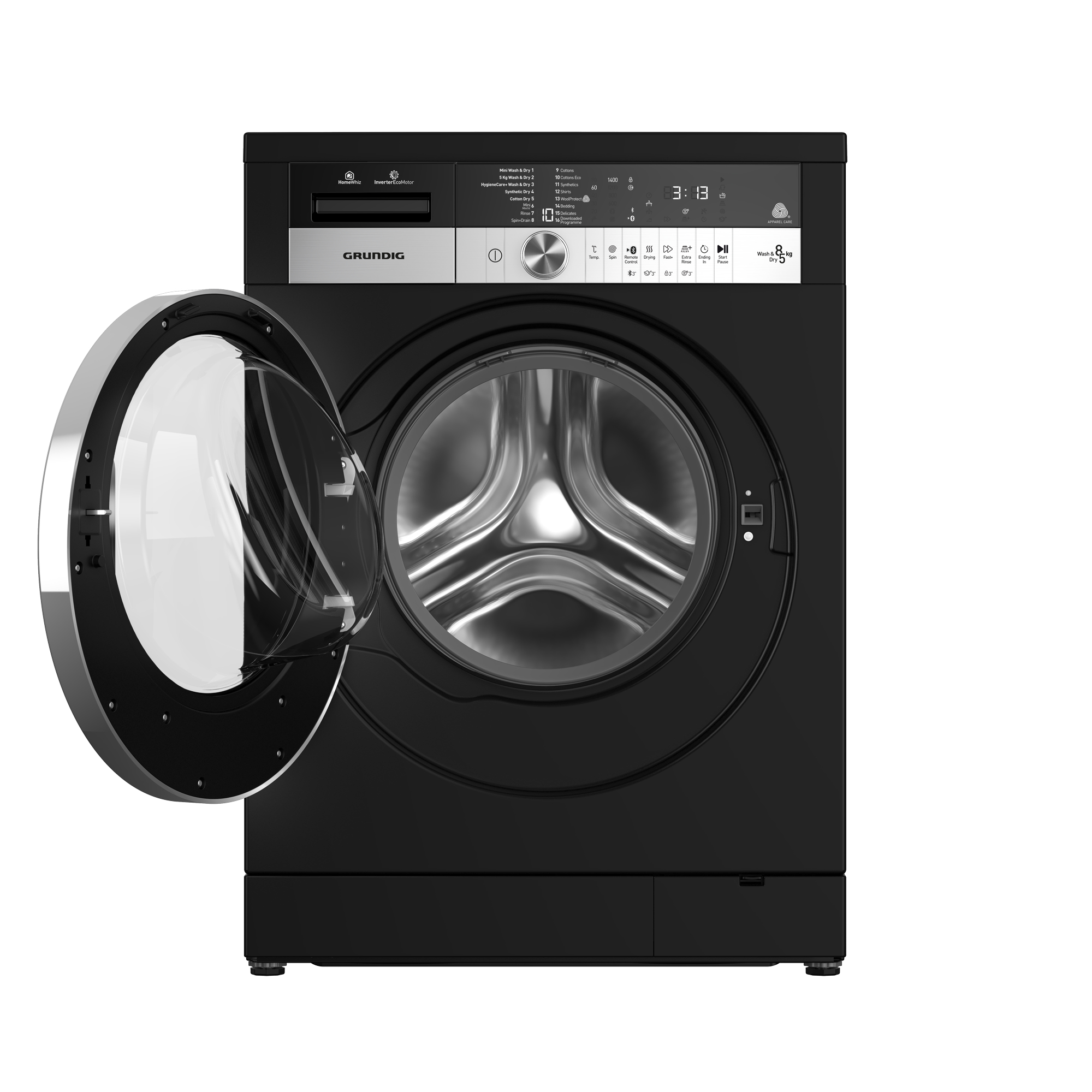 Grundig GWD38400CB washer dryer Freestanding Front-load Black – image 4
