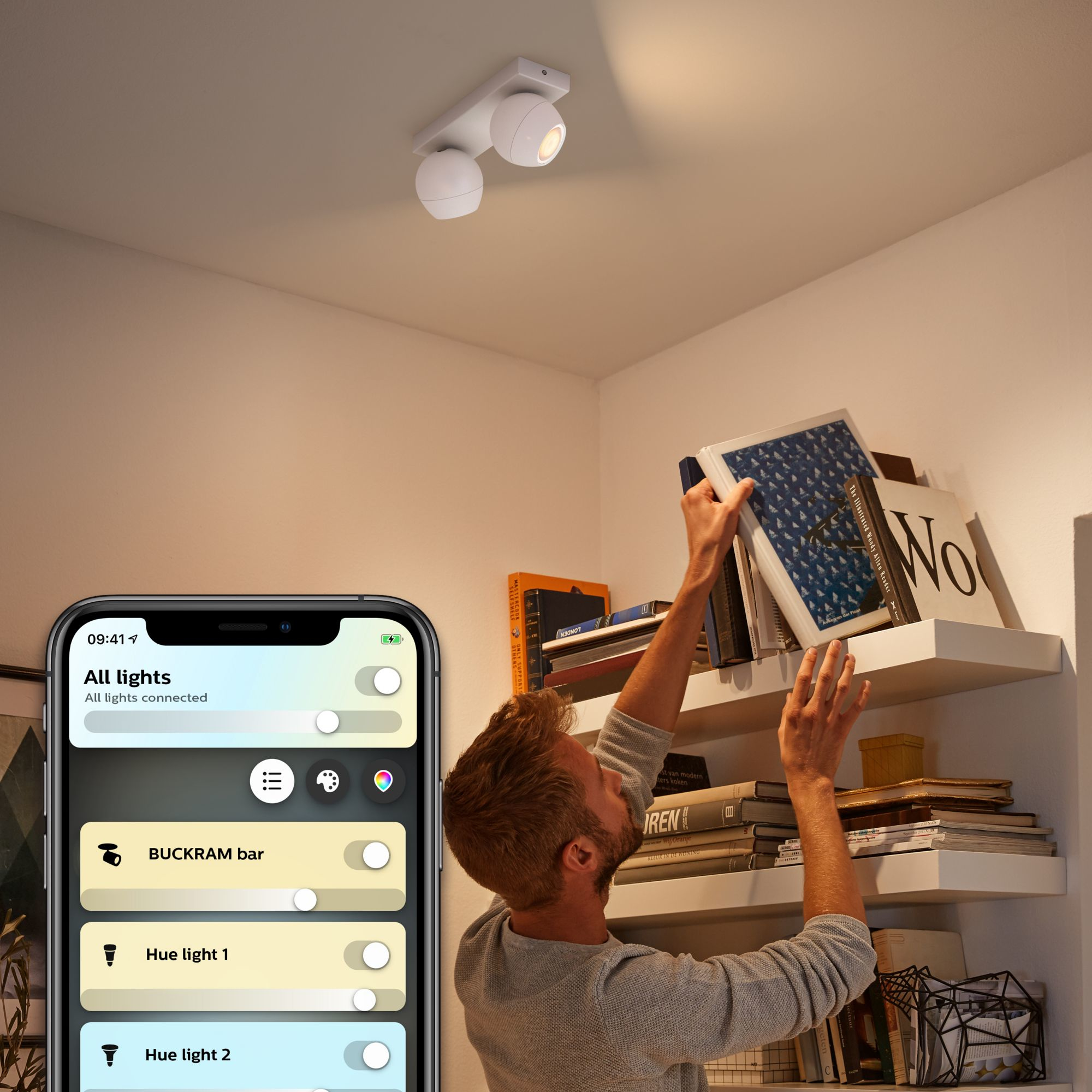 Philips by Signify Philips Hue White ambience Buckram double spotlight – image 5