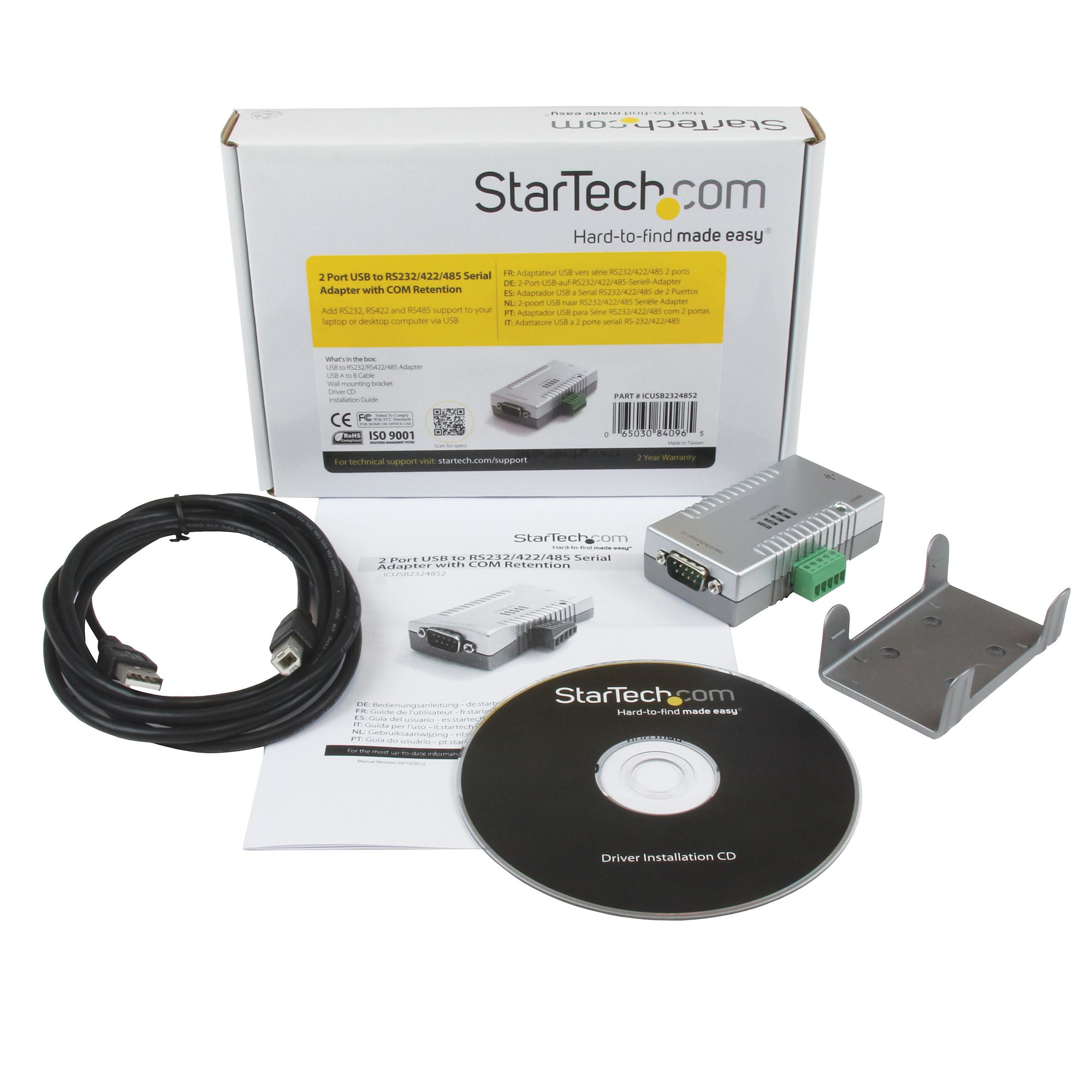 StarTech.com 2 Port USB to RS232 RS422 RS485 Serial Adapter with COM Retention - TAA – image 3