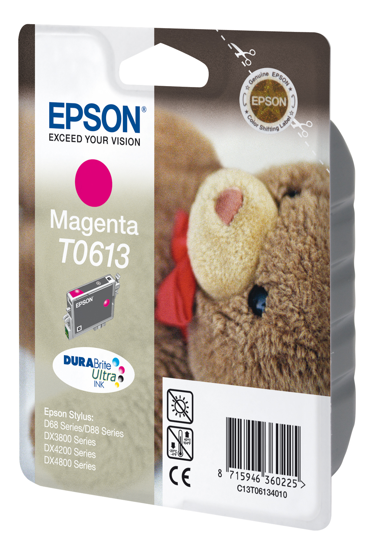 Epson Teddybear Singlepack Magenta T0613 DURABrite Ultra Ink – image 2