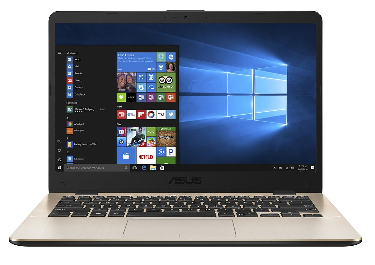ASUS Vivobook 14 X405UA-EB785T laptop Intel® Core™ i3 i3-7100U 35.6 cm (14") Full HD 4 GB DDR4-SDRAM 1 TB HDD Wi-Fi 5 (802.11ac) Windows 10 Home Gold