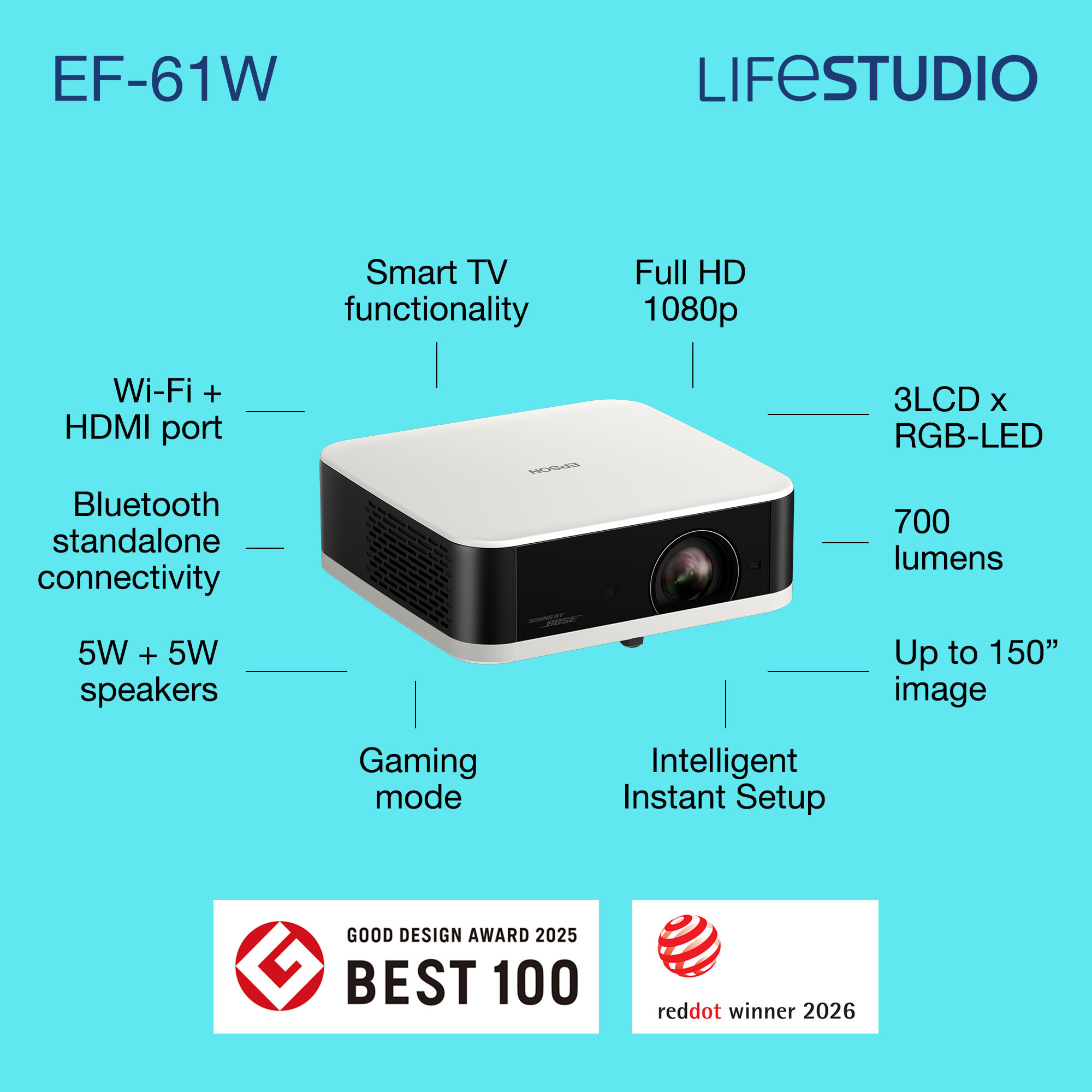 Epson Lifestudio Pop — EF-61W Diamond White – image 4