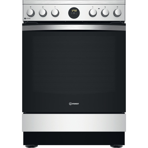 Indesit IS67V8CHX/E cooker Freestanding cooker Electric Ceramic hob Stainless steel