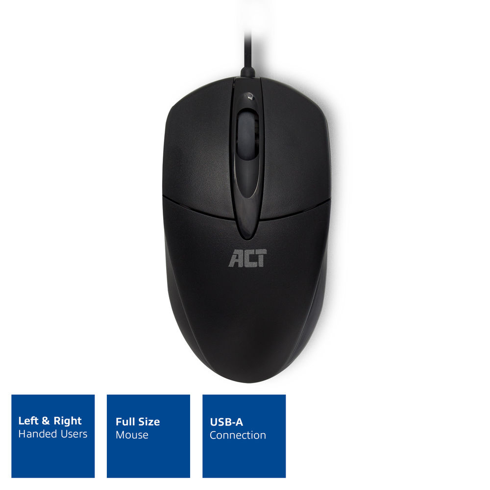 ACT Wired Optical Mouse 1000 DPI, USB – image 2