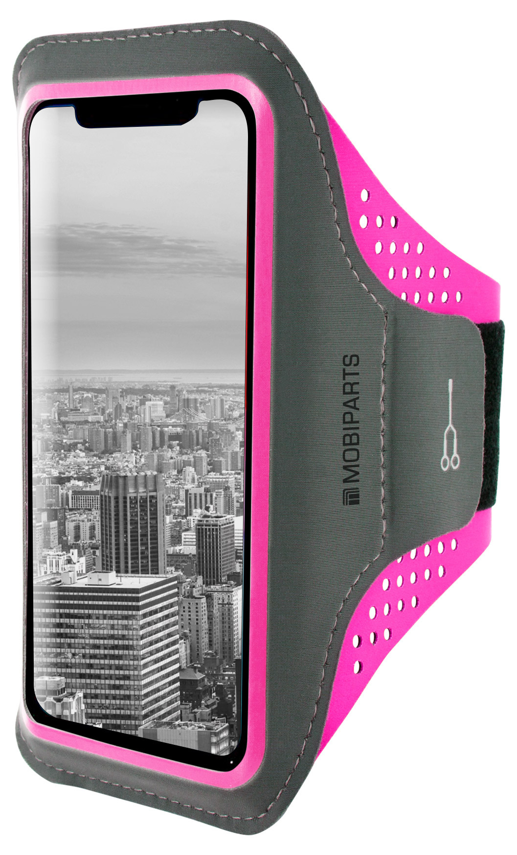Mobiparts Comfort Fit Sport Armband Samsung Galaxy J6 (2018) Neon Pink