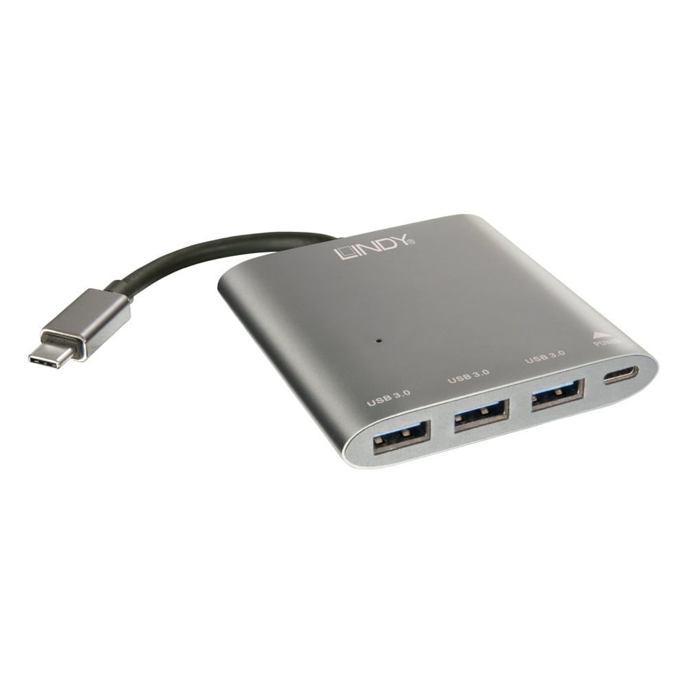 Lindy 43090 interface hub USB 3.2 Gen 1 (3.1 Gen 1) Type-C 5000 Mbit/s Anthracite
