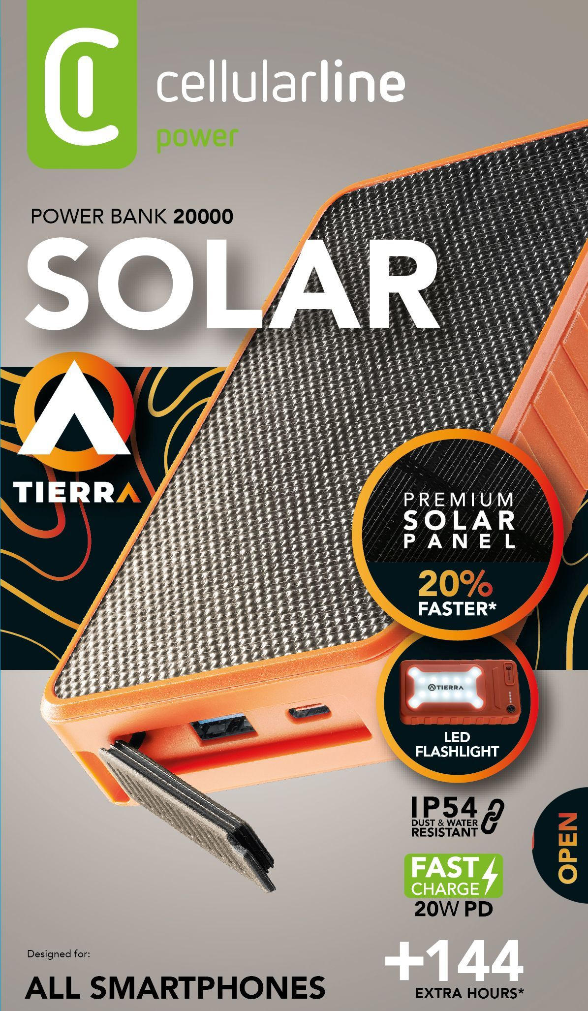 Cellularline POWER BANK SOLAR PRO 1 ETFE SOLAR PANEL – image 9