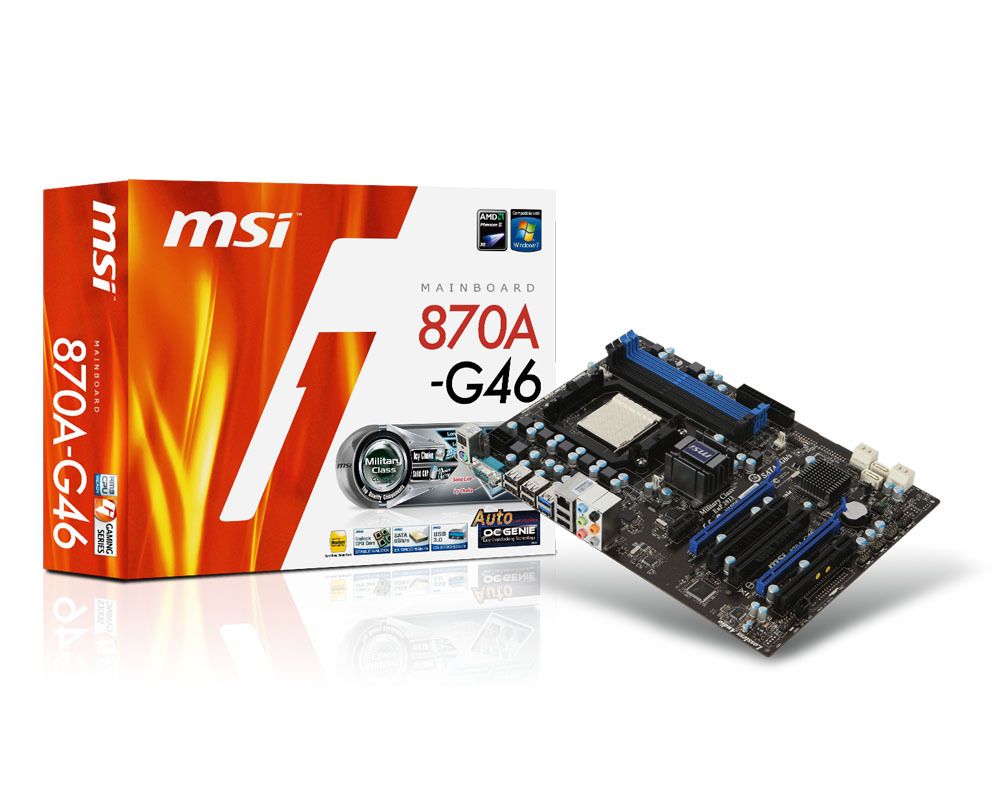 MSI 870A-G46 motherboard AMD 870 (RX881) Socket AM3 ATX – image 3